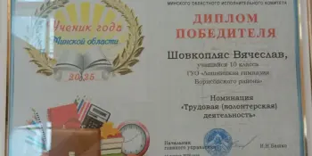 Вячеслав Шовкопляс представил Борисовский район на областном этапе конкурса "Ученик года"